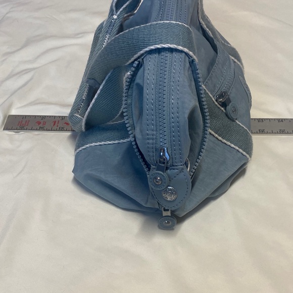 Kipling Blueish green Tote with White Trim - Picture 11 of 16